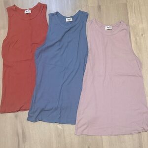 Amalli Talli tank Tops - Rust, denim and lavender